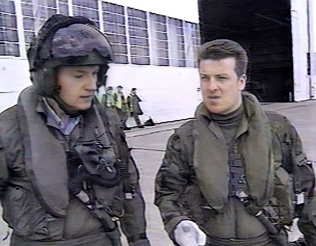 Karl Wells ready to fly with the R.A.F. over C.F.B. Goose Bay (1990s)