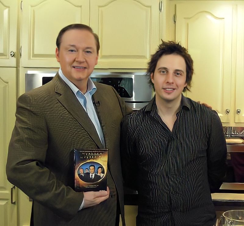 Karl Wells with Jonny Harris on One Chef One Critic, circa 2012.
